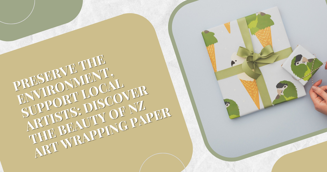 NZ art wrapping paper, Make a lasting impression, Creative wrapping