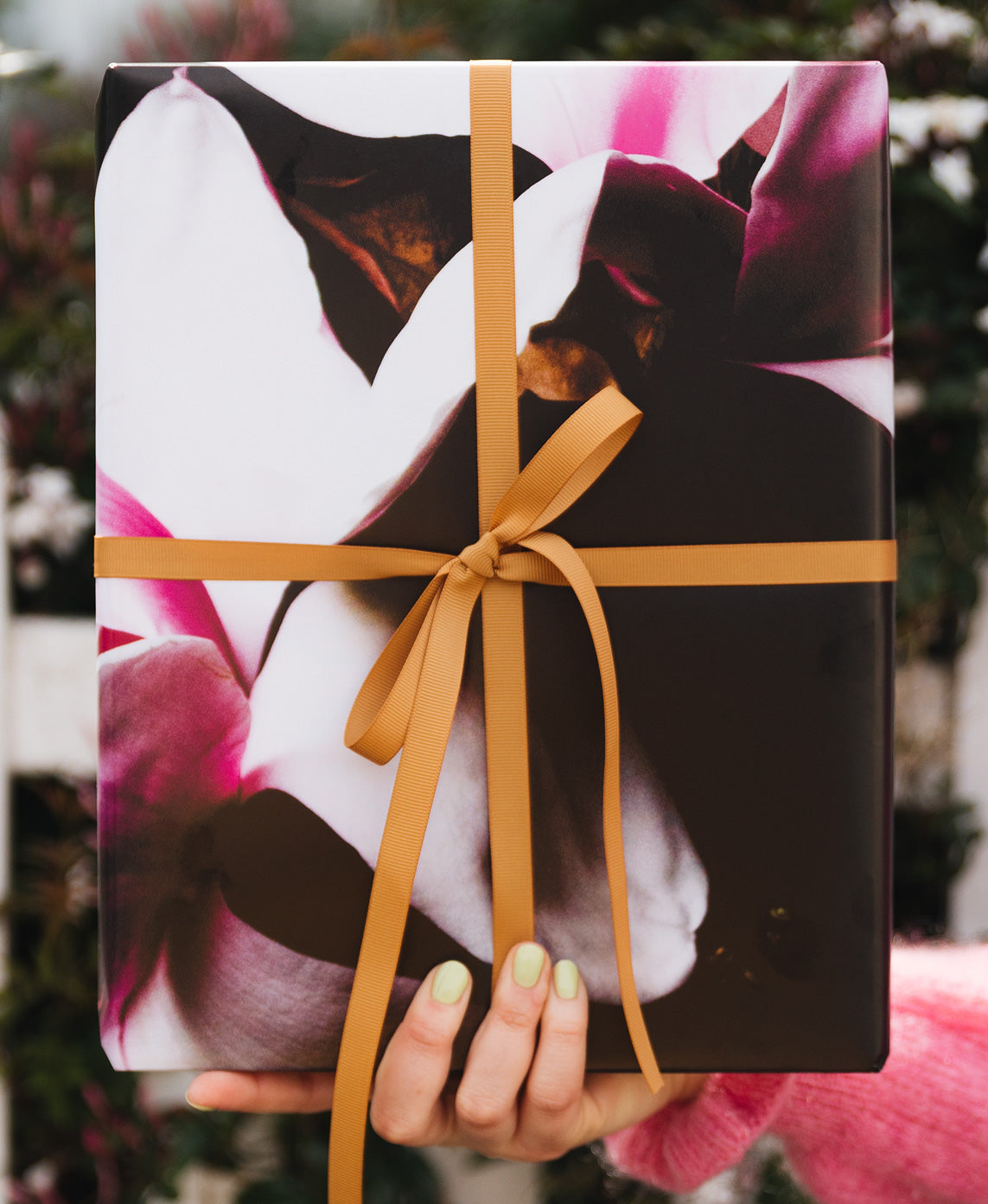 New Zealand In Bloom Wrapping Paper Book -  Pink Magnolia design